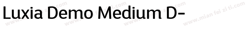 Luxia Demo Medium D字体转换